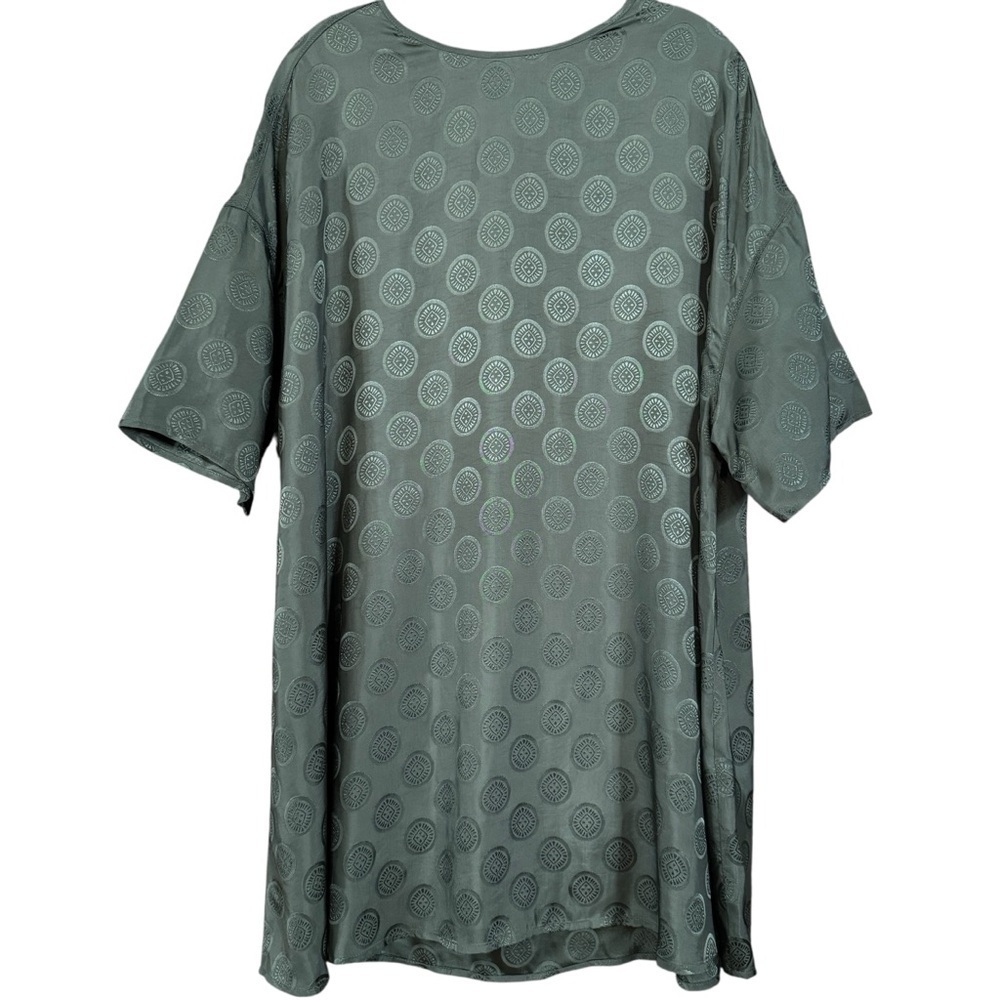 Parfois Oversized Viscose Dress Green One Size M Boho Style